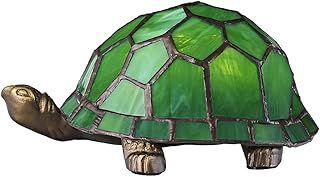 Beautifully Hand Crafted Green Glass Tortoise Tiffany Lamp by Happy Homewares