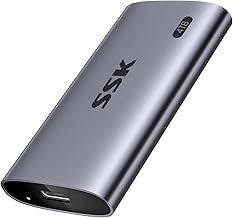 SSK Portable SSD 4TB, up to 2000MB/s External Solid State Drives, USB 3.2 Gen2X2 NVMe SSD External Hard Drive, Ultra Low Power Consumption for iPhone 15/ MacBook/Pro/OTG Phone/Laptops