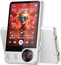 128GB MP3 Player with Boosted Bluetooth 5.3, Music Player Features HD Speaker, 2.4" Touchscreen, Expandable SD Card Slot, Dual Headphone Ports, Supports FM Radio, Voice Recorder, E-Book, and More