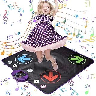 Piano Dance Mat Toys for 1-6 Year Old Boys Girls, Musical Play Mat with 17 Keys Piano Keyboard, Built Built in Sounds & Recording Function for Toddlers Kids Birthday Gifts Present Early Education