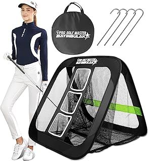 BAYINBULAK Golf Chipping Practice Net - Men Women Gift- 2 in 1- Backyard Driving Practice Artifact- Golf Swing Training Aid, 1 Pack