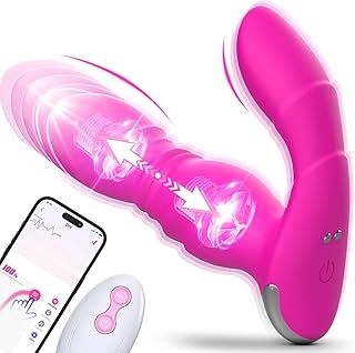 Panty Vibrator Remote Sex Toys for Woman Thrusting Dildo, 9x9 Smart Thrust & Vibration Control Wearable Vibrator with App, Female Sex Toyscouples for Womens G Spot Clitoral Stimulator Adult Toys