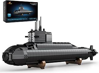 JMBricklayer Nuclear Submarine Building Blocks Sets with Lights, Military Type-094 Submarine Kits, WW2 History War Collectible Battleship Construction Toys Model Decor, Gifts for Boys Teens Adults