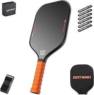 P1 Pickleball Paddle Carbon Fiber 3K+T700 Surface, USAPA Approved Pickleball Racket for Power & Control,16MM Polymer Honeycomb Core,Textured Carbon Grit Surface for Ultimate Spin & Pro Players