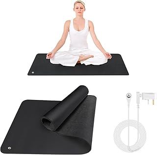 Grounding Mat with UK Cord - 30x100cm Earthing Sheet, Grounding Well, Earthing Mouse Pad, Reduce Anxiety and Inflammation, Office Product Groundingwell Mat for Improve Sleep, Feet Yoga