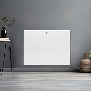 1000W White Electric Radiator Heaters for Home, Bathroom Safe Electric Heater Setback Timer Lot 20 & Advanced Thermostat Control Wall Mounted or Floor Standing Low Energy Panel Heater