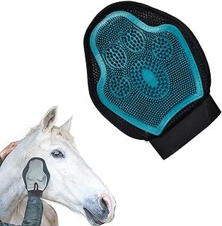 Multifunctional Horse Brush Glove - Breathable Horse Hair Remover Mitt for Dog and Cat Washing Grooming Shedding