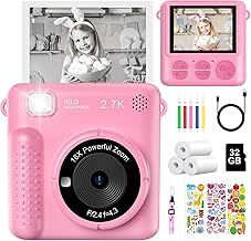 Kids Camera Instant Print, 2.4'' 1080P HD Digital Camera for Kids with Print Paper & 32G Card, Photo Creator Instant Camera Toys, Kids Birthday Gifts Presents for 3 4 5 6 7 8 9 10 Year Old Boys Girls