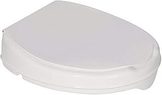Homecraft Savanah Raised Toilet Seat 2" with Lid, Elongated & Elevated Lock Seat Support for Elderly, Handicapped and Disabled Users, White Colour