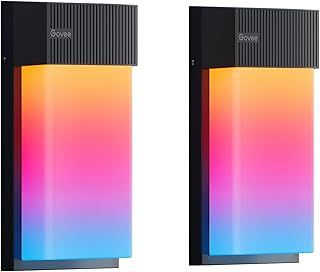 Govee Outdoor Wall Lights RGBIC, 1500LM Smart LED Wall Light with 45 Scene Modes, IP65 Waterproof for Outside Light, DIY Lighting Effects, Works with Alexa, Google Assistant and Matter, 2 Packs