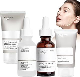4PCS Skincare Set Womens,Skincare Set Gifts for Teenagers Girls Beauty Gifts Set with Hyaluronic Acid 2% + B5,Squalane Cleanser,Eye Serum and Natural Moisturizing Factors and HA