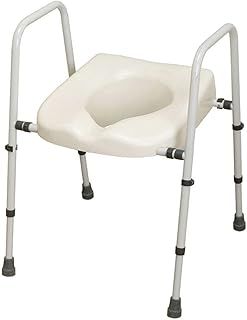 NRS Healthcare M66613 Mowbray Toilet Seat and Frame Lite - Width Adjustable - Flat Pack