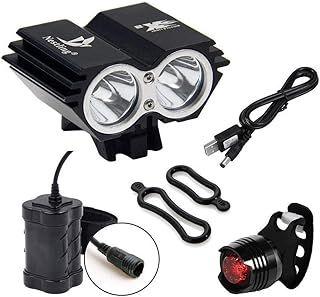 Nestling® 5000Lm Bike Light Set, USB Rechargeable Bicycle Lights with 4 Modes, Waterproof Mountain Road Bike LEDs