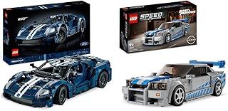LEGO 42154 Technic 2022 Ford GT Car Model Kit for Adults to Build & 76917 Speed Champions 2 Fast 2 Furious Nissan Skyline GT-R Race Car Toy Model Building Kit
