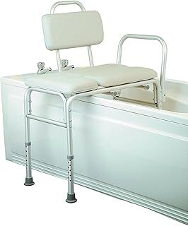 Homecraft Padded Bath Transfer Bench, Bath Chair Bathroom Aid, Stable due to Suction Cup Feet, Transfer/Mobility Aid for Elderly, Handicapped or Injured