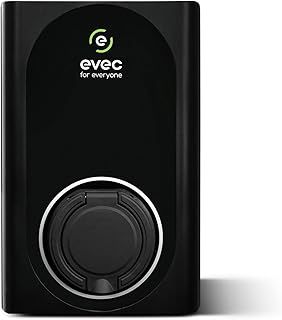 VEC01 | EV charger | Electric Vehicle Charger | Type 1, Type 2 | 7.4kW | Untethered | Single Phase | Wall Mount | EV Home Charger| Level 2 Charger | Black, 30x19x12.6cm