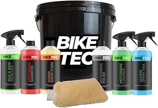 BikeMaxx Motorbike Cleaning Kit Cleaner Shampoo Wax Polish bike care Wash mitt