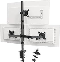 PUTORSEN Triple Monitor Arm, 30.5 inch Tall pole Triple Monitor Stand for 3 Monitors 13"-32",Height Adjustable Monitor Arm Desk Mount,Max Load 19.8lbs Per Screen,2 Mounting Options, VESA 75x75/100x100