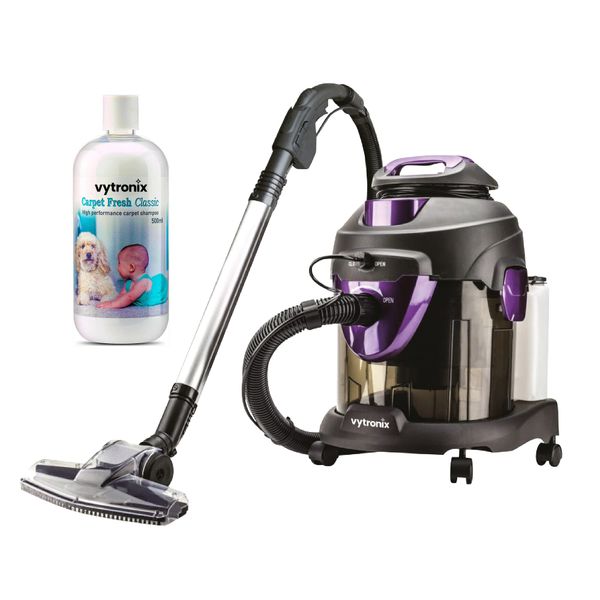 VYTRONIX WSH60 Multi-Function Wet & Dry Vacuum Cleaner & Carpet Cleaner | Portable 4-in-1 Carpet Washer and Floor Cleaner with Blower Function | Dust, Odour and Stain Remover | Powerful 1600W Motor