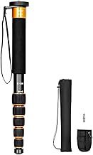 Koolehaoda Camera Monopod Compact Photography Monopod 6-Section Aluminum Alloy Unipod Stick, Max. Load 10kg / 22lbs, Travel Monopod Folding size is only 38CM (Orange)