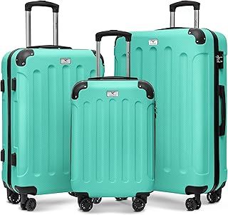 LUGG Travel Suitcase Set - Skywander 3-Piece Hard Shell Luggage, 20" 24" 28" Strong & Lightweight with Secure TSA Lock, Smooth 360° Wheels & Resilient Handle - Airline Approved