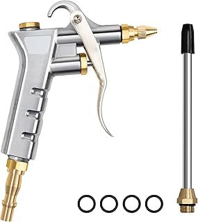 Air Blow Gun, Industrial Air Compressor Nozzle Duster Blow Gun Cleaner, Include 1 PCS Air Flow Extension Nozzle, 4 PCS Silicone Sealing Rings