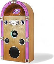 Steepletone Jive Swing 90 Floorstanding Multi-Functional Retro Jukebox, Bluetooth, CD Player, FM Radio, MP3 playback, Colour Changing LED lights, Powerful Speakers, Remote Control Included