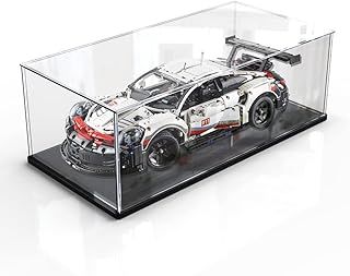 Nynelly Acrylic Display Case for Lego McLaren P1 for Lego Ferrari SP3 for Lego Lamborghini for Lego Bugatti for Lego Car Display Case for Model Car Assemble Dustproof Thickened Clear Display Box(Black