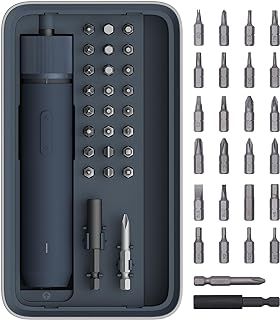 HOTO Electric Screwdriver Set, 3.6V Rechargeable Set with 25 S2-Steel Bits, Cordless Power Screwdriver with LED Light, All-in-One Design, 3 Torque, 4N·m 1500mAh, Excluding Charging Cable