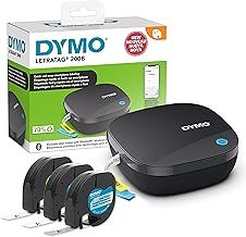 DYMO LetraTag 200B Bluetooth Label Maker Value Pack | Compact Label Printer | Connects Through Bluetooth Wireless Technology to iOS and Android | Includes 3 Assorted Label Tapes