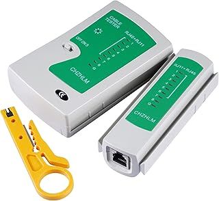 Updated Network Cable Tester LAN Cable Test Support POE Network Cable Tool for RJ45/RJ11/RJ12/CAT5/CAT6/UTP Ethernet Cable Fireproof Material