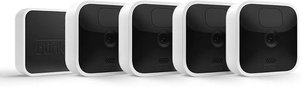 Blink Indoor | Wireless, HD security camera with two-year battery life, motion detection, two-way audio, Alexa enabled, Blink Subscription Plan Free Trial | 4-Camera System