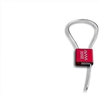 50 HIGH SECURITY CABLE SEALS - HIGH RESISTANCE ALUMINIUM BODY + STEEL WIRE 10 INCH LENGHT. APPLICATIONS FIELDS, LOGISTICS, SHIPPING, CONTAINER DOORS