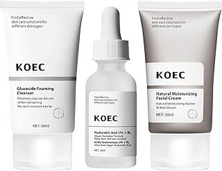 Skincare Set Gifts for Teenagers Girls - Skincare Gift Set Women - Includes Squalane Cleanser,Hyaluronic Acid 2% + B5 and Natural Moisturizing Factors and HA - Hydrating Facial Kit（3PCS）