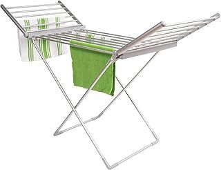 PIFCO Winged Heated Clothes Airer - 3-Tier Foldable Electric Clothes Dryer with 20 Heating Bars, Energy Efficient Heated Drying Rack for Indoor Use, Compact and Sturdy Design