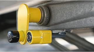 Milenco 3094 Caravan Immobiliser, Two Pieces, Simultaneous Key Action , Yellow