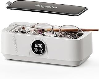 Ultrasonic Jewelry Cleaner,600 Seconds Non-Stop Cleaning, 46KHz,360° Deep Cleaning, Suitable for Cleaning Eyeglasses, Watch Chains, Rings, Necklaces, Jewelry, Makeup Brushes, Metal Products