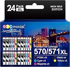 GPC Image 24-Pack PGI-570XL CLI-571XL Compatible Ink Cartridges Replacement for Canon for PIXMA MG5700 MG5750 MG5751 MG6850 MG7750 TS5051 TS6050 TS6051 TS9050 TS9055 (PGBK Black Cyan Magenta Yellow)