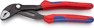 Knipex Cobra® High-Tech Water Pump Pliers grey atramentized, with multi-component grips 180 mm (self-service card/blister) 87 02 180 SB