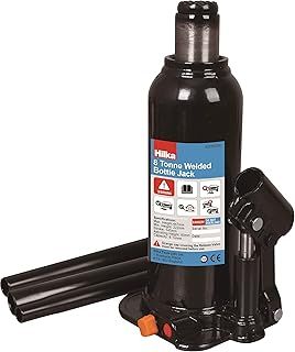 Hilka 82250208 8 Tonne 222-447mm Welded Bottle Jack, Black