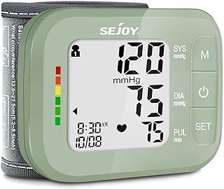 Blood Pressure Machine, Wrist Blood Pressure Cuff Monitors for Home Use, Automatic Digital BP Machine with Irregular Heartbeat Detector, Large LCD Display, Dual Users Mode, 2x60 Memory