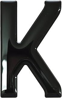 3D Resin/Gel Domed Self Adhesive Number Plate Letter 'K' (Black)