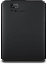 WD 2TB Elements portable external hard drive, USB 3.0 interface, portable external storage, Plug-and-Play, SuperSpeed USB 3.2 Gen 1, Formatted for PC and Mac, Black