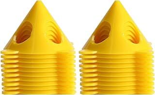 20 Pcs Paint Pyramid Stands Door Risers Support Stands Yellow Cone Canvas and Cabinet Door Risers for Painting Project, Furniture