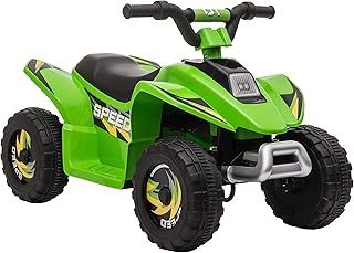 HOMCOM 6V Kids Electric Ride on Car All Terrain Vehicle Toy Quad Bike w/Forward Reverse Functions Toddlers for 18-36 Months Old Green