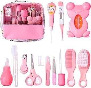 Baby Healthcare Grooming Kit,13pcs Baby Essentials for Newborn Healthcare Accessories,Portable Baby Safety Care Set with Hair Brush Comb Nail Clipper Thermometer for Nursery Infant Girls Boys