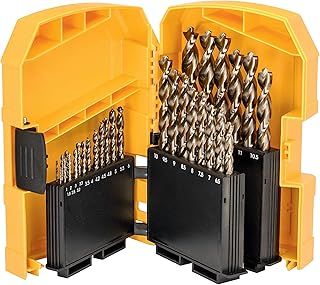 DEWALT DT4957 – Kit of 29 HSS Cobalt Drill Bits in Plastic Box, Diameters 1 to 13 mm, Long Life with 5% Cobalt, Compatible with Cordless and Cordless Drills