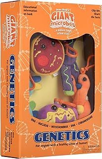 GIANTmicrobes Genetics Themed Gift Box – Learn About Genetics with This 5-Piece Box Set of Plush Key Chains, Educational Gift for Friends, Students, Educators, Geneticists, Doctors and Ancestry Fans