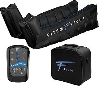 Fitem Rechargeable 8-Chamber Pressotherapy Boots - Massage - Heavy Legs - Physical & Sports Recovery - Silhouette Refinement - 6X Programs