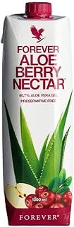 Forever Living Products Aloe Berry Nectar, 1000ml, Cranberry-Apple Flavored Aloe Vera Gel, 90.7% pure inner leaf Aloe Vera gel, No added preservatives, Gluten free